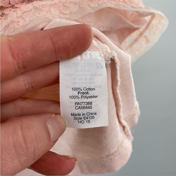 J. CREW Pink Sequin 3/4 Sleeve Tee - Picture 10 of 10